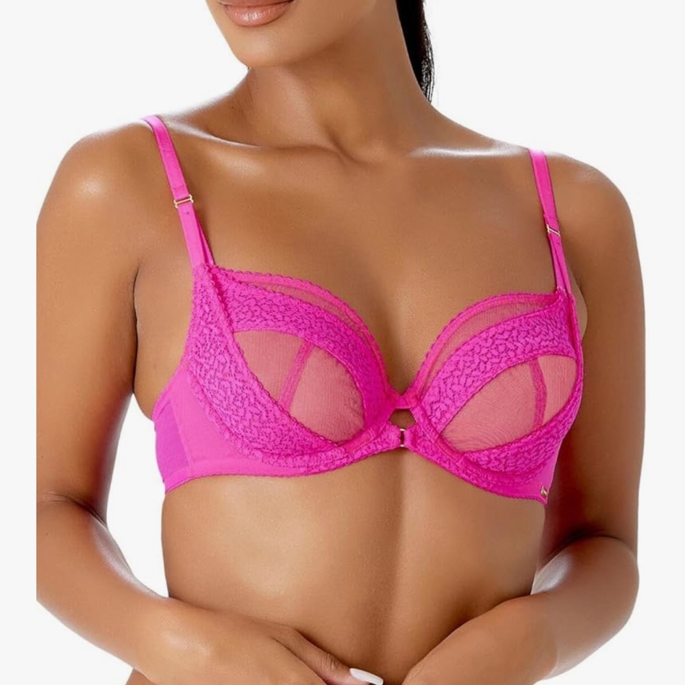 Gossard Women's Envy Non Padded Plunge Bra, Pink (Pink Glo), 30DDD
